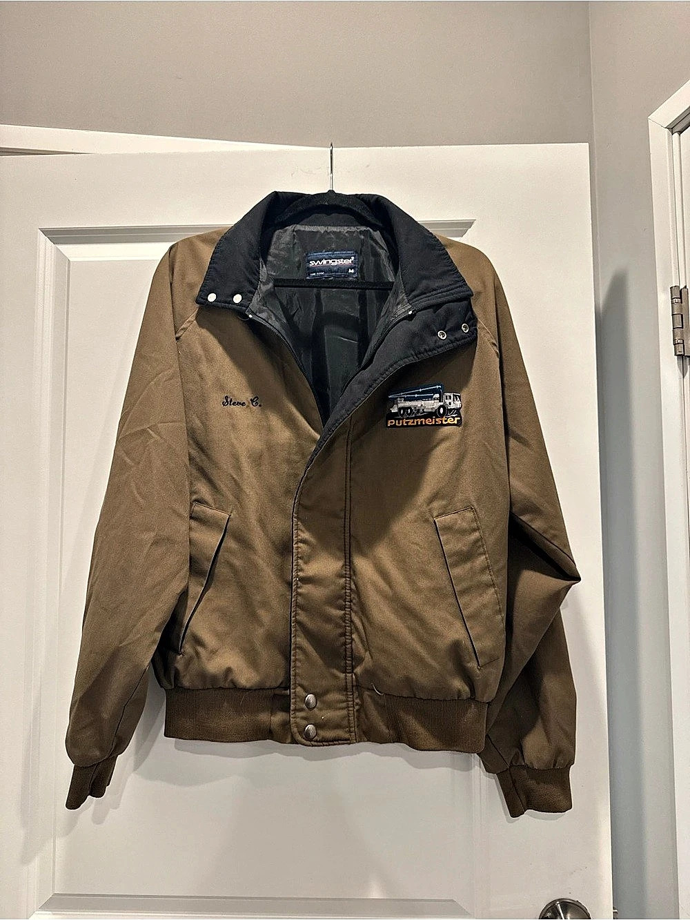 VINTAGE Swingster Putmeister Jacket Brown & Black Size Medium